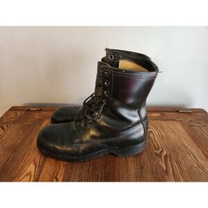 Addison Shoe Company Biltrite Black Women Combat Boots 1979 Sz 5 N Vintage EUC